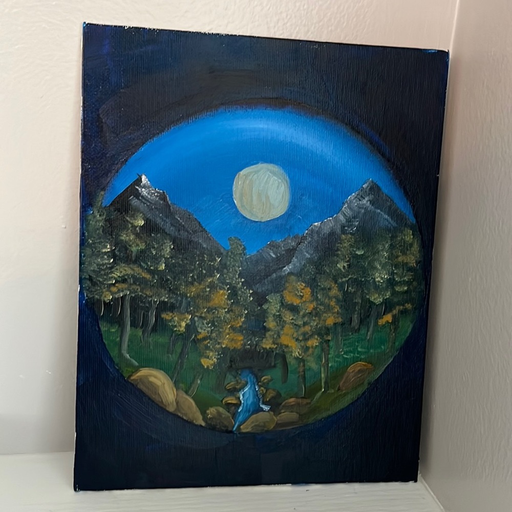 8X10 flat back canvas oil painting